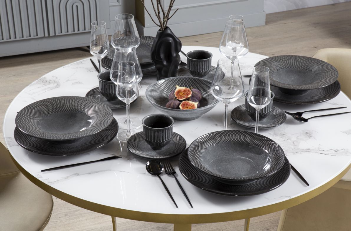 Тарелка глубокая Panio антрацит 4